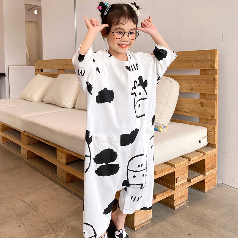 春秋女童连体睡衣女长袖纯棉儿童家居服8中大童10-13岁6卡通4动漫