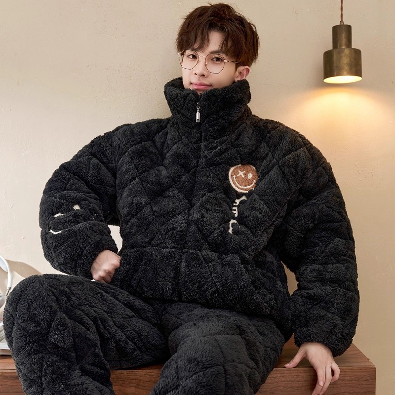冬季睡衣男款2025超火冬装一整套