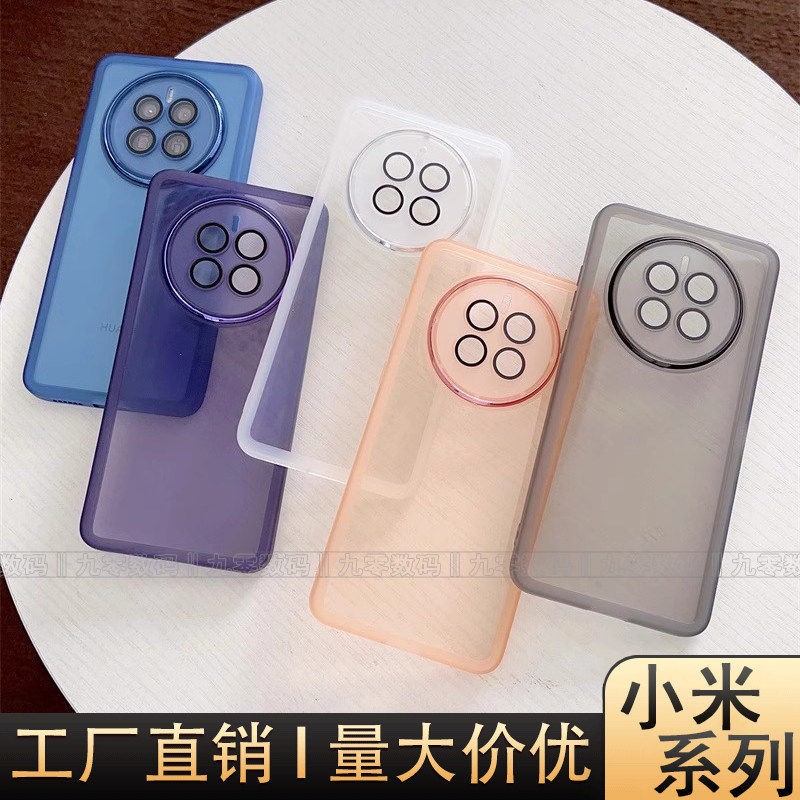 适用小米14 10T魅影护镜MIX4 POCO F5手机壳11S 12R自带镜头膜红米K60全包防摔Note13Pro+ 9透明软保护套批发