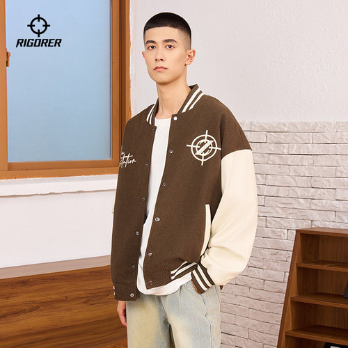 准者棒球服夹克外套刺绣拼接