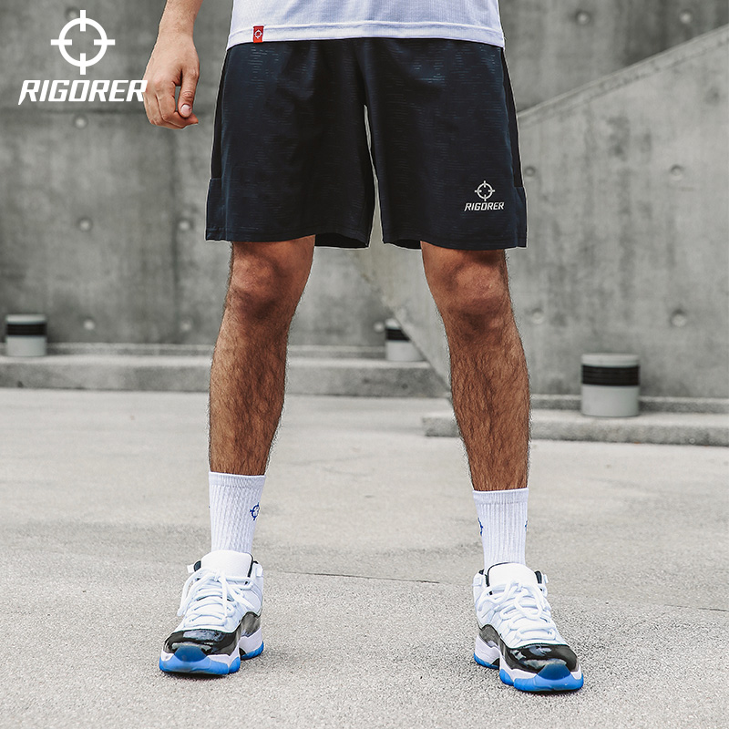 直筒五分裤准者透气跑步男