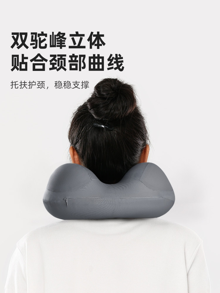 Effortless Inflation Travel Pillow w/ Hood – Instant Comfort On-the-Go - Taobao product photo 5