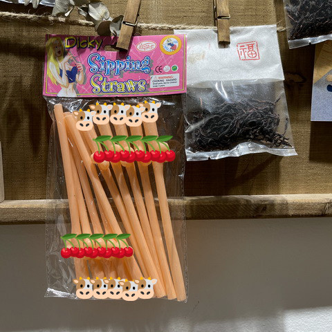 淡黄色吸管 一包10根