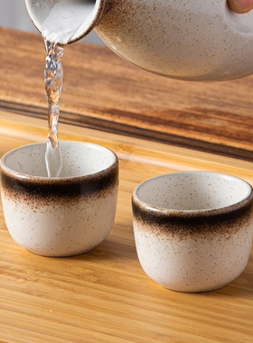日式陶瓷一口杯白酒杯黄酒杯清酒杯家用餐厅梅酒杯喝酒杯小酒杯子