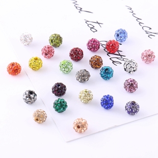 6MM软陶钻球头饰珠子手工diy串珠手链项链耳环配件发饰品挂件材料