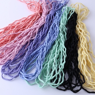 3MM细螺泡面纹发绳高弹发带长发扎马尾辫子头绳长橡皮筋松紧带