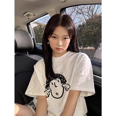 潮牌夏季纯棉短袖T恤女夏季新款