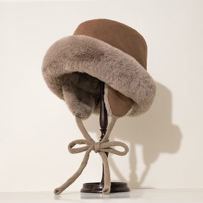 加绒加厚渔夫帽女冬天保暖护耳帽