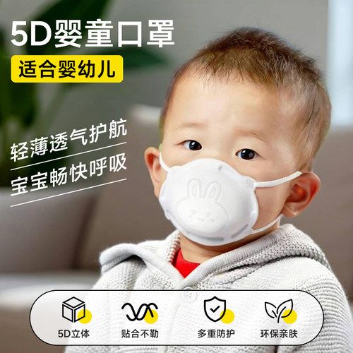 婴儿口罩3D立体新生宝宝防护专用