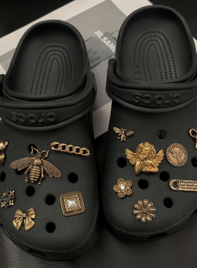 洞洞鞋diy鞋花鞋扣装饰扣男配件潮复古金属链条女配饰diy配件饰扣