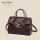 哈弘新款 大容量手提包2025植鞣头层牛皮轻奢小众高级感单肩斜挎包