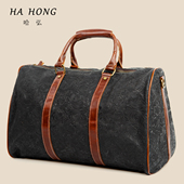 哈弘植鞣皮大容量旅行包包头层牛皮真皮包轻奢小众高级感日常百搭