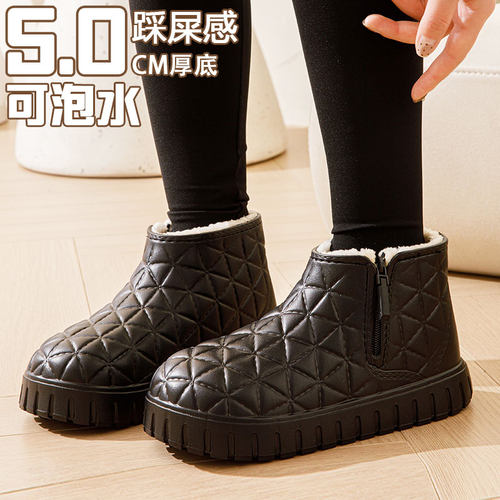冬季新款加绒雪地靴女士外穿棉鞋