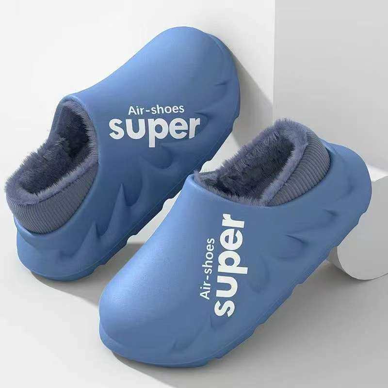 防水包跟棉拖鞋男士冬季新款室内居家防滑厚底外穿毛毛绒情侣棉鞋,女鞋,包头拖,淘宝优惠券,粉丝福利购,淘宝优惠卷