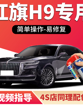 适用红旗H9补漆笔魅夜黑色汽车漆划痕修复龙胆紫色金色蓝色自喷漆