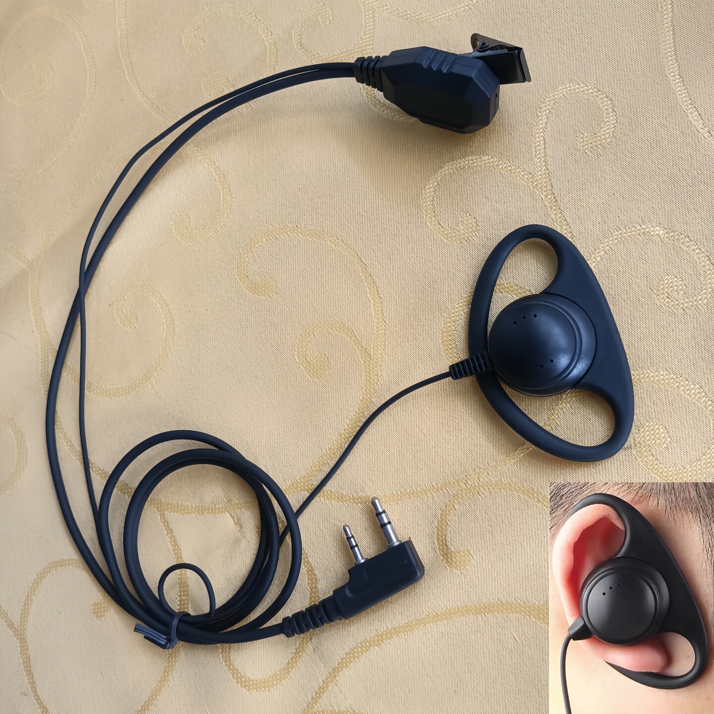 对讲机耳机主档挂式大声音耳唛对讲机耳机线