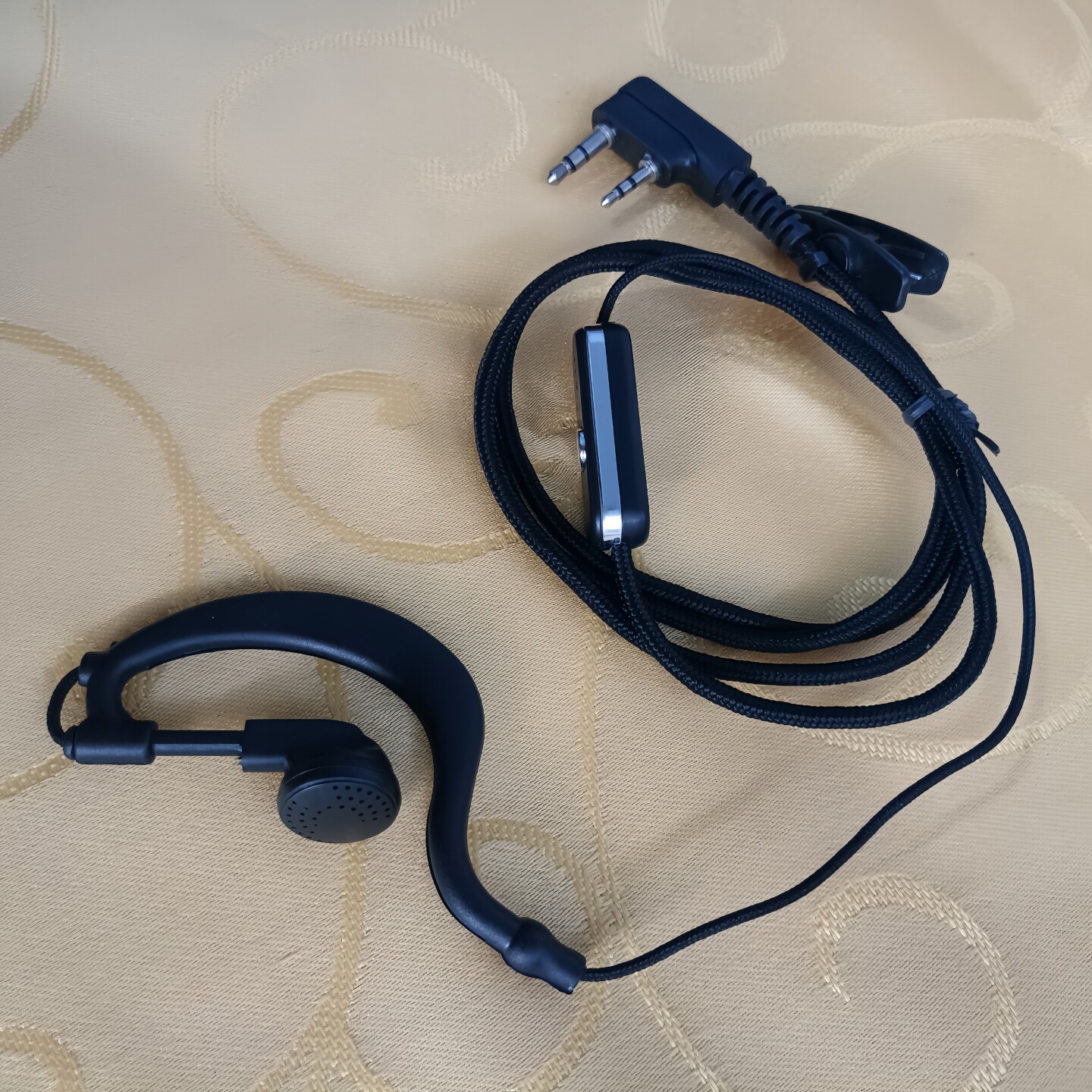 对讲机耳机耳麦旋转电话机通用曲线耳挂式小机耳塞线A11型包邮