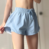 训练休闲裤 运动短裤 薄款 宽松马拉松跑步防走光速干健身裤 新 女夏季