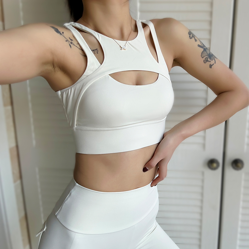 运动套装女新款性感美背健身服速干工装风瑜伽套装跑步训练健身裤