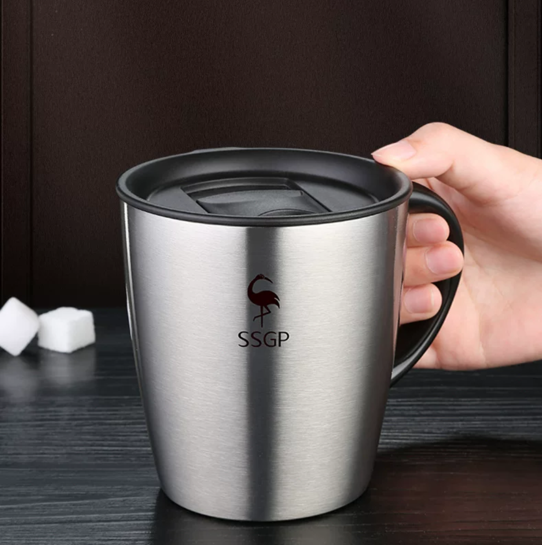 德国不锈钢咖啡杯办公室马克杯手柄随手车载杯家用男女茶水杯礼品