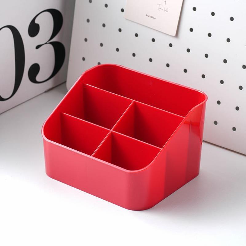 多巴胺化妆品收纳盒桌面高级感口红护肤品眼影盘梳妆台收纳置物架