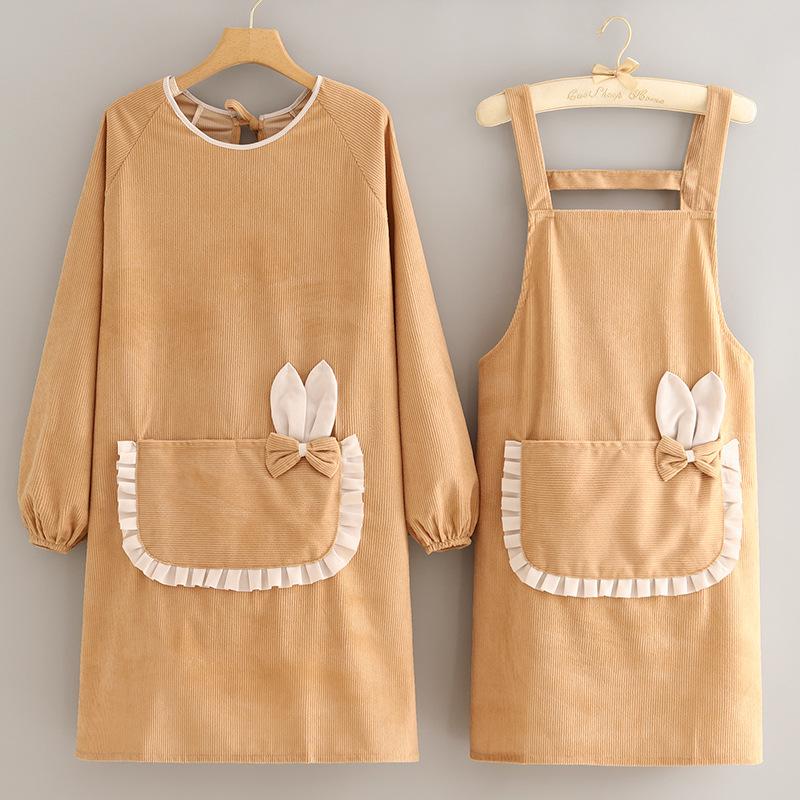 做饭围裙厨房家用2024新款高颜值成人工作服上班专用女士可爱罩衣