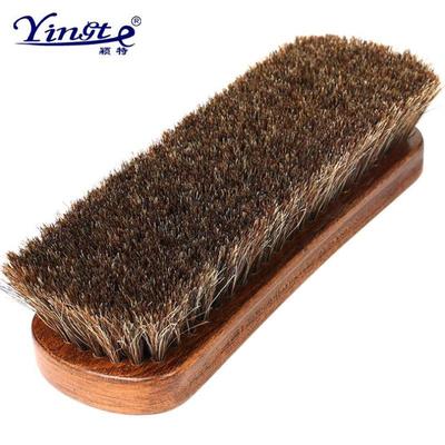 马毛刷子鞋刷打鞋油用软毛不伤鞋榉木马鬃毛皮鞋刷除尘上光刷实木