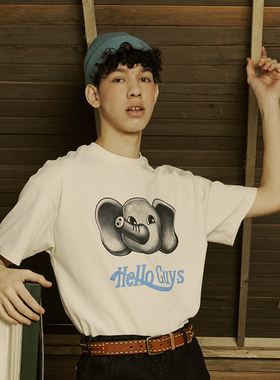 HEARTBECKON汉贝克原创「我爱大耳朵」T恤宽松圆领国潮男女短袖