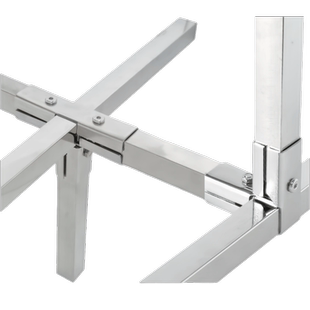 沛晴 方管连接固定夹扣25X25MM镀锌管接头组装家具管扣架子免焊接