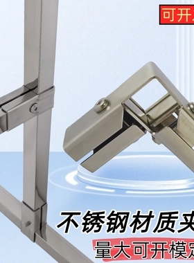 沛晴 20X20方管连接件不锈钢接头配件钢管组装卡扣方形架子固定件