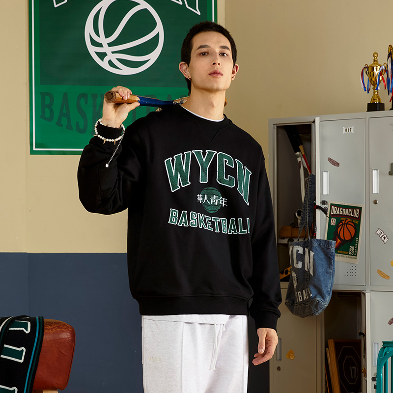 华人青年WYCN篮球印花卫衣