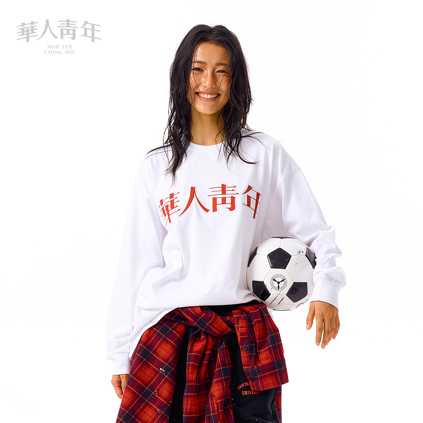 华人青年百搭贴布绣基础长袖