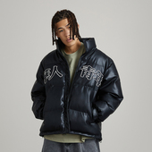 华人青年基础大logo贴皮宽松休闲棉服冬季 新款 潮牌棉袄加厚保暖