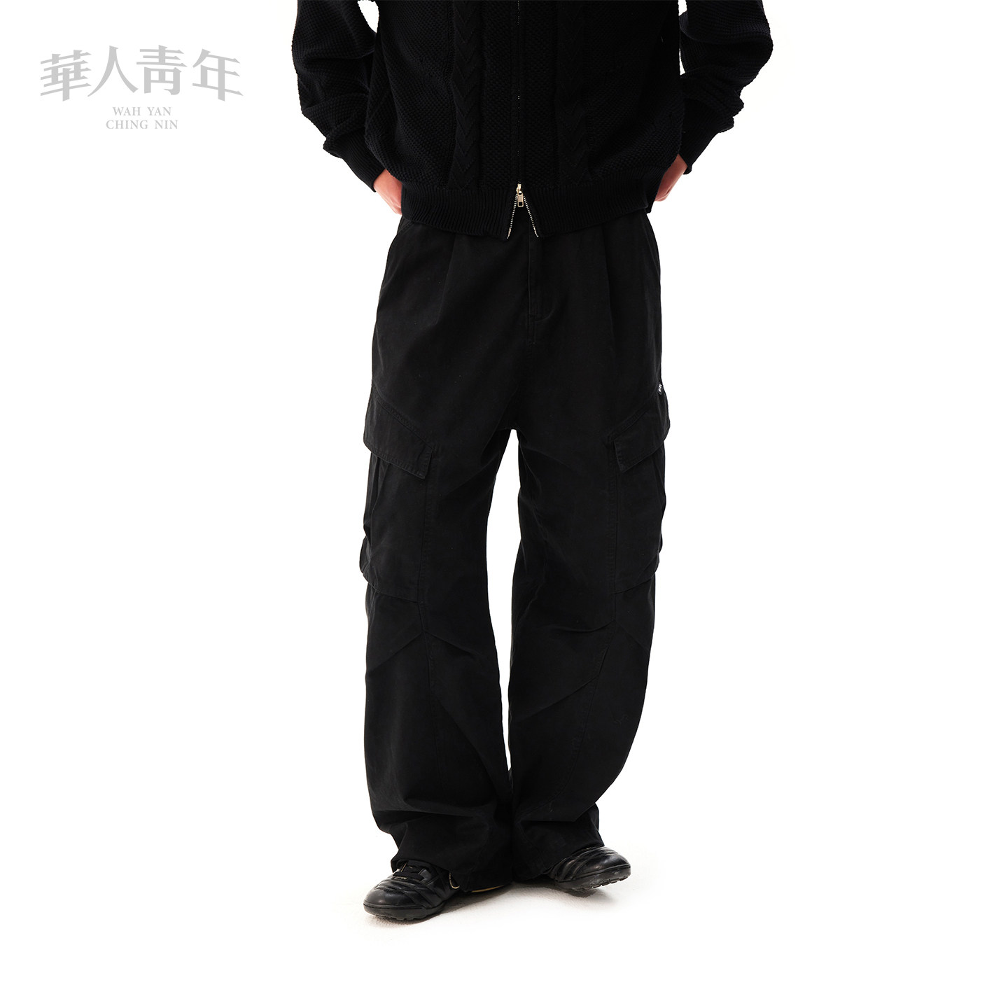 华人青年多口袋斜插工装裤2026新款美式复古高街休闲百搭纯棉裤子,男装,时尚工装裤,淘宝优惠券,粉丝福利购,淘宝优惠卷