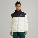 华人青年基础logo拼接棉服外套潮牌情侣休闲保暖立领棉衣面包服