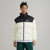 华人青年基础logo拼接棉服外套潮牌情侣休闲保暖立领棉衣面包服