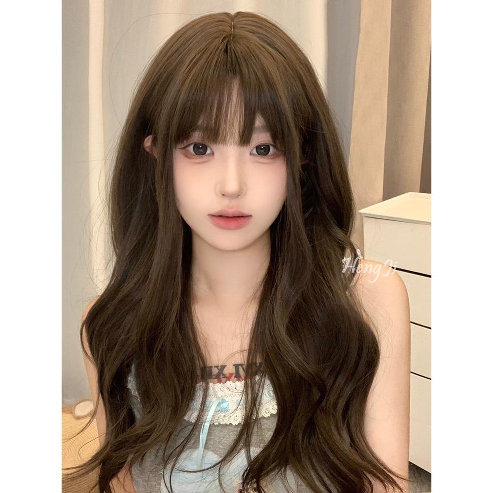 哼唧哑光高温丝甜美平刘海