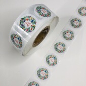 感谢贴纸thankyou标签贴不干胶可爱谢谢贴封口贴烘焙装 饰贴现货及定制