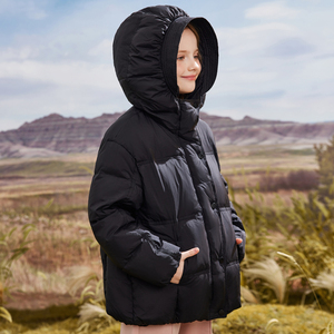儿童羽绒服女2023洋气新款冬装中大童正品雷锋帽潮流保暖加厚外套