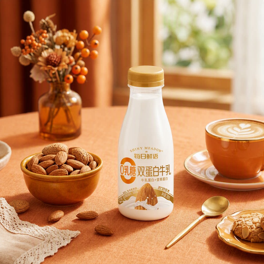 【肖战推荐】每日鲜语0乳糖巴旦木双蛋白牛乳250ml*6瓶+720ml*1瓶