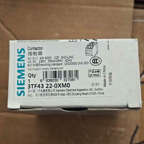 可维修西门子接触器3TF43 22-OXMO 正品 带原包议价