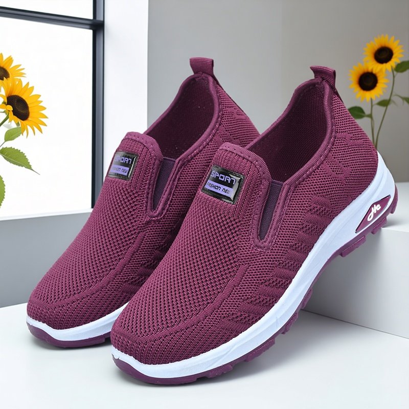 春秋透气网面一脚蹬女鞋平底软底防滑妈妈鞋舒适休闲鞋老北京布鞋,女鞋,时尚休闲鞋,淘宝优惠券,粉丝福利购,淘宝优惠卷