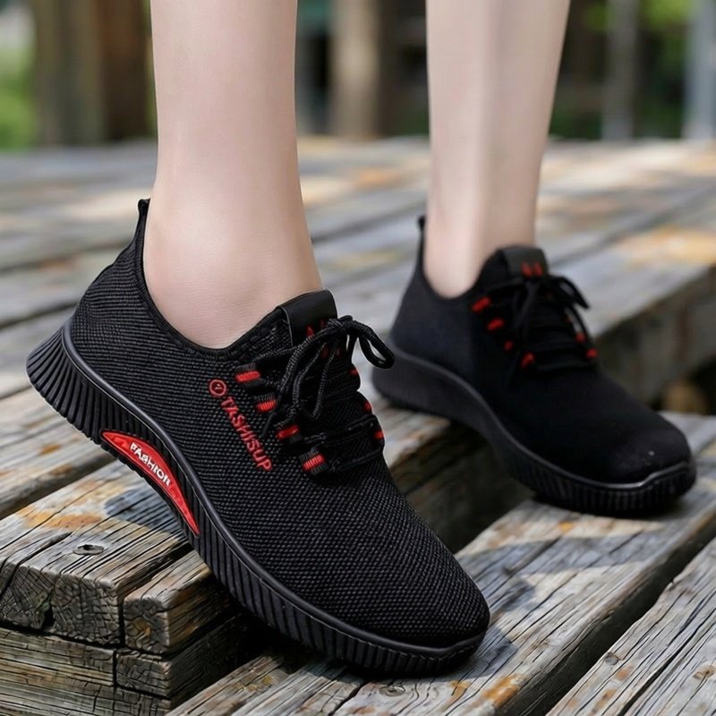 休闲网面透气鞋女黑色防滑软底妈妈鞋舒适运动鞋老北京布鞋不闷脚,女鞋,网面鞋,淘宝优惠券,粉丝福利购,淘宝优惠卷