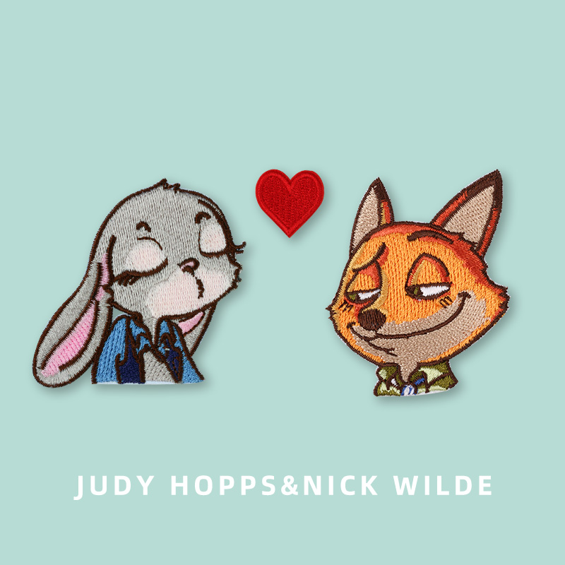 兔子警官狐狸可爱手机自粘布贴