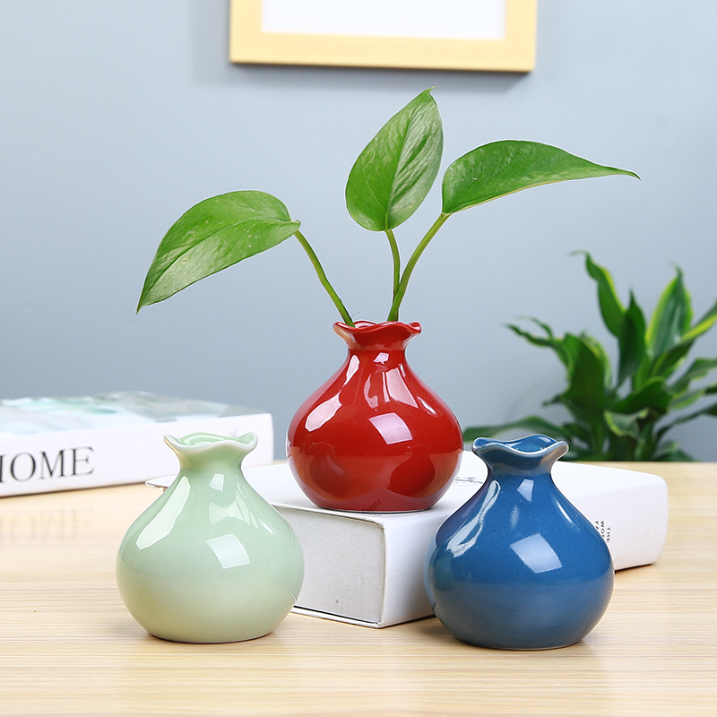创意绿萝水培植物花瓶插花容器青瓷水养陶瓷花盆器皿桌面装饰摆件
