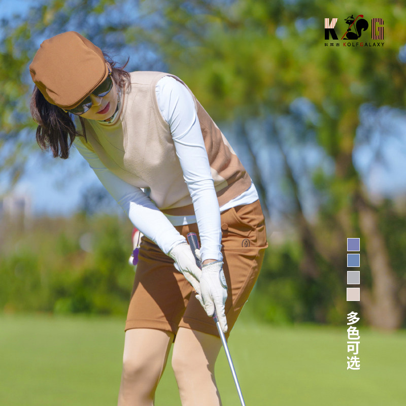新款高尔夫女士背心秋冬款舒适休闲运动修身针织毛线背心外套GOLF