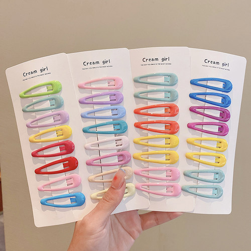 儿童糖果色水滴发夹发饰