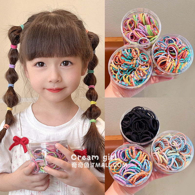 儿童彩色小皮筋不伤发宝宝头绳高弹力扎头发拇指发绳女童发圈头饰
