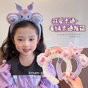 儿童可爱毛绒发箍女童不勒头压发头箍宝宝秋冬季头箍女孩2025新款