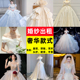 新娘婚礼服出租法式 主纱轻婚纱租赁2025新款 缎面小个子拖尾一字肩